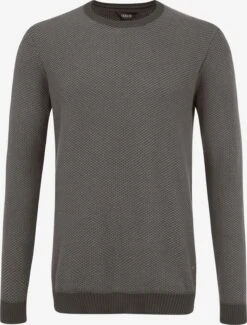 Solid Crewneck Truien Trui Dumon Heren Zwart