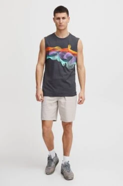 Solid Tanktops Shirt Heren Grijs -Herenkleding Winkel 0719a94030d6f710c7eafb5e1441e30a