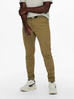 Only & Sons Chinos Tapered Chino CAM Heren Kaki -Herenkleding Winkel 093602b703ab19b866740557d0da9a63