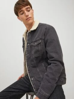 Jack & Jones Spijkerjassen Tussenjas Jean Heren Donkergrijs -Herenkleding Winkel 11de05a741cd788af08785866d53cc77