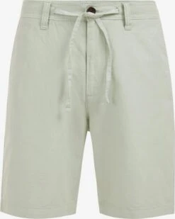 WE FASHION Chino Shorts Loosefit Chino Heren Pastelgroen