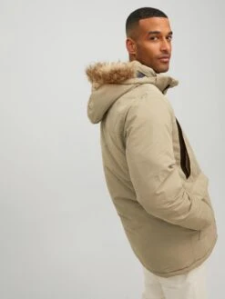 Jack & Jones Parkas Winterparka Craft Heren Donkerbeige -Herenkleding Winkel 1662e41e9e2f0b1612079d619136cf08