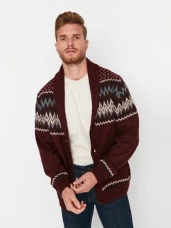 Trendyol Vesten Gebreid Vest Heren Bordeaux -Herenkleding Winkel 17cb27e621ef292223032b4b7705fc64