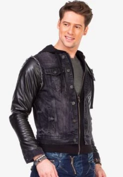 Cipo & Baxx Spijkerjassen Tussenjas Blox Heren Zwart -Herenkleding Winkel 1adb2bb4872b2c1a44bcf75a130a8985