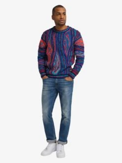 CARLO COLUCCI Crewneck Truien Trui Cioè Heren Navy -Herenkleding Winkel 1b0d560db9b1a60d086518877729a331