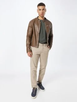 About You Leren Jassen Tussenjas Ruben Heren Karamel -Herenkleding Winkel 1cce613f144ca233748816736df449b5