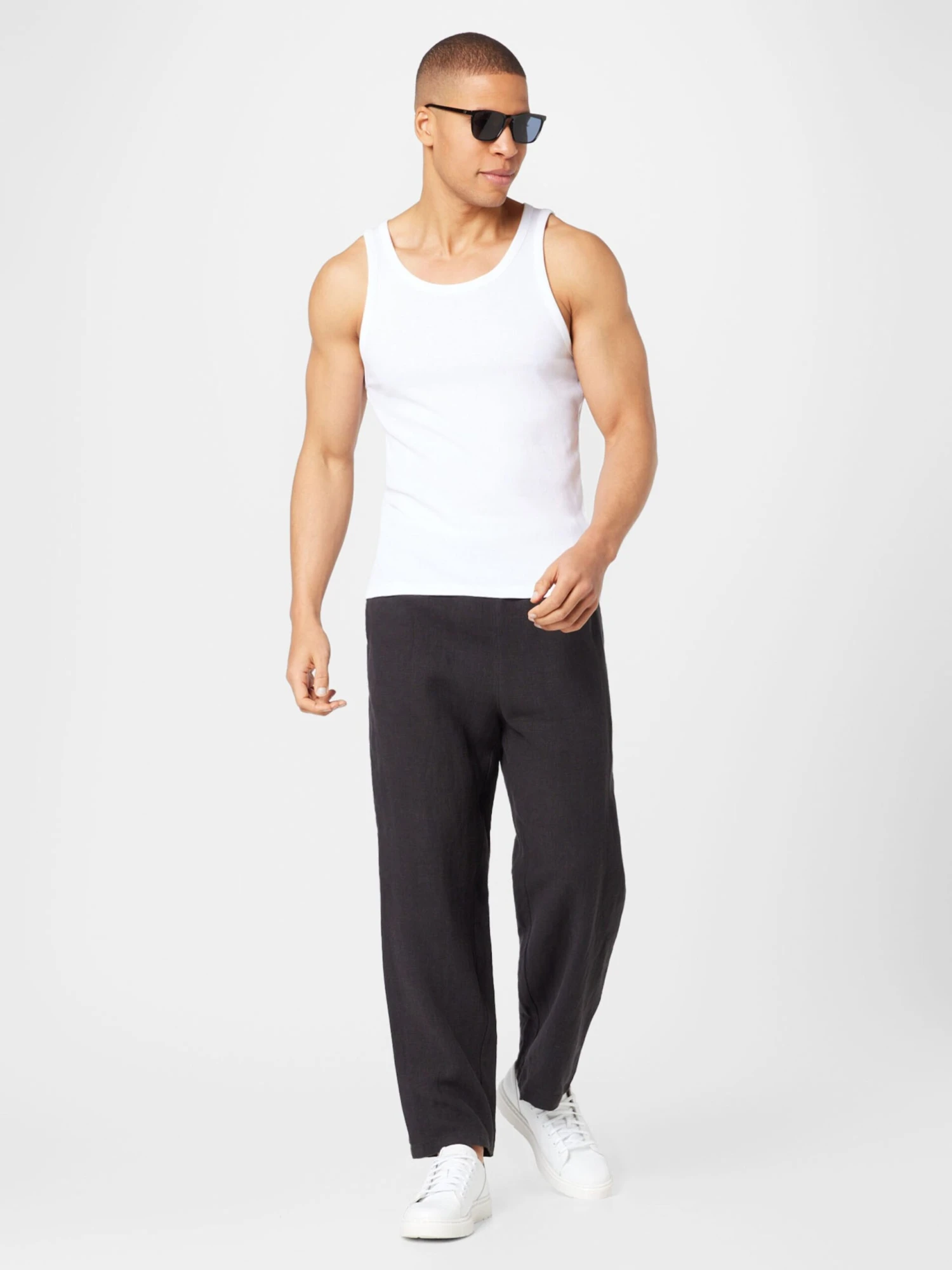 WEEKDAY Tanktops Shirt Heren Grijs / Wit 7 WEEKDAY Tanktops Shirt Heren Grijs / Wit - Afbeelding 5