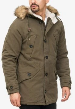 Indicode Jeans Parkas Winterparka Fann Heren Kaki -Herenkleding Winkel 2f7f922acee1324efcccdfbf2b93a7e1