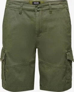 Only & Sons Cargo Shorts Regular Cargobroek DEAN-MIKE Heren Olijfgroen