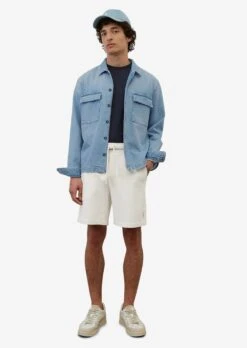 Marc O'Polo Sweat Shorts Loosefit Broek Heren Crème -Herenkleding Winkel 35ea90b66ff74136e9684c6976af06e1