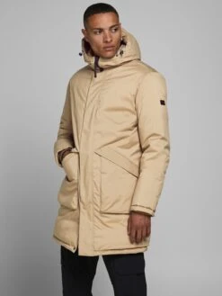 Jack & Jones Parkas Winterparka Heren Beige -Herenkleding Winkel 36056e57336d6a67166a3f72a93f41d4