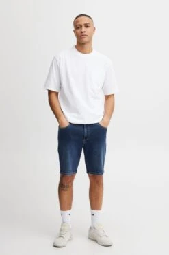 Solid Denim Shorts Regular Jeans Heren Donkerblauw -Herenkleding Winkel 3744cf50ba49a116ecf5c01abfbb66fc