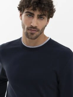 MEY Longsleeves Shirt Heren Donkerblauw -Herenkleding Winkel 3974c3f29ee07dbd43c48e6ed8e3f8c6