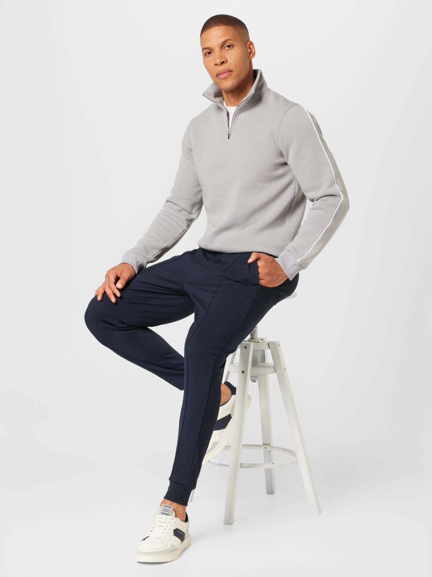 Sweatpants Tapered Broek Heren Navy 7 Sweatpants Tapered Broek Heren Navy - Afbeelding 5