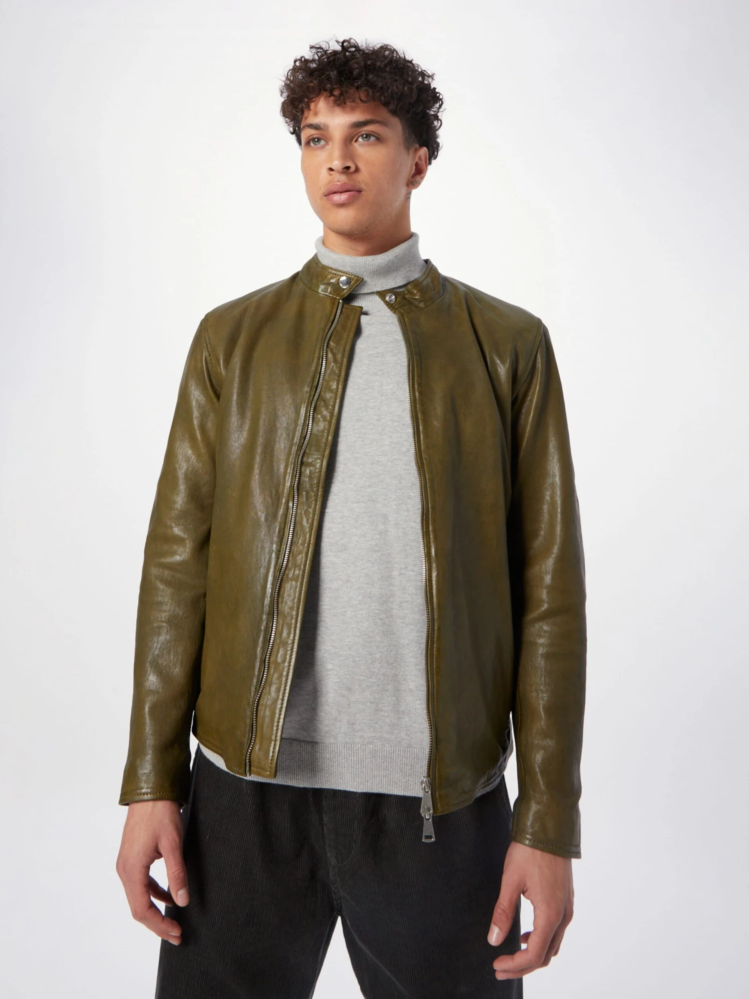 Freaky Nation Leren Jassen Tussenjas Ribe Heren Olijfgroen 5 Freaky Nation Leren Jassen Tussenjas Ribe Heren Olijfgroen - Afbeelding 3