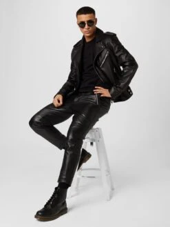 IRO Leren Jassen Tussenjas HADRO Heren Zwart -Herenkleding Winkel 4381736e593621726e63156bd113aac7