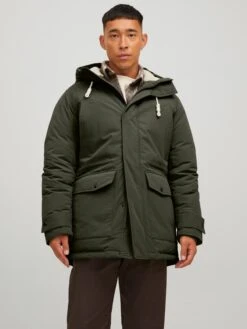 Jack & Jones Parkas Winterparka Mash Heren Donkergroen -Herenkleding Winkel 43aaf01f3f3ed1d9965f63e85b383a68