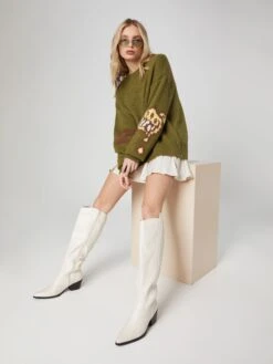 Crewneck Truien Trui Yassin Heren Olijfgroen -Herenkleding Winkel 4709ef33a539336ff899db3b697ad919