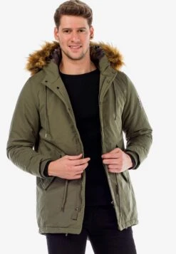 Cipo & Baxx Parkas Winterparka Army Heren Kaki -Herenkleding Winkel 47b7181af23d002c55dfd723d3ae66bc