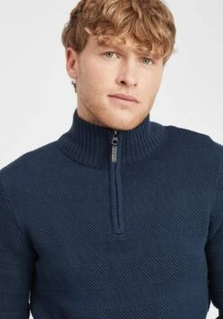 Blend Coltruien Trui Gaspar Heren Blauw / Marine / Navy / Donkerblauw -Herenkleding Winkel 47eb984e060ef4f32c38b153cb6e1669