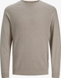 Jack & Jones Crewneck Truien Trui Anderson Heren Donkerbeige