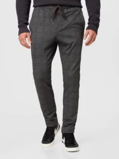 Only & Sons Pantalons Tapered Broek LINUS Heren Donkergrijs -Herenkleding Winkel 497d0cce0d87261e093b50a11bebb4d3