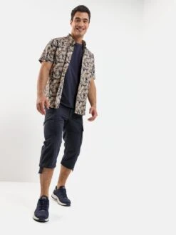 Camel Active Cargo Shorts Tapered Cargobroek Heren Nachtblauw -Herenkleding Winkel 4bd7eac6b0f1f4cf960f5365fa89a85f