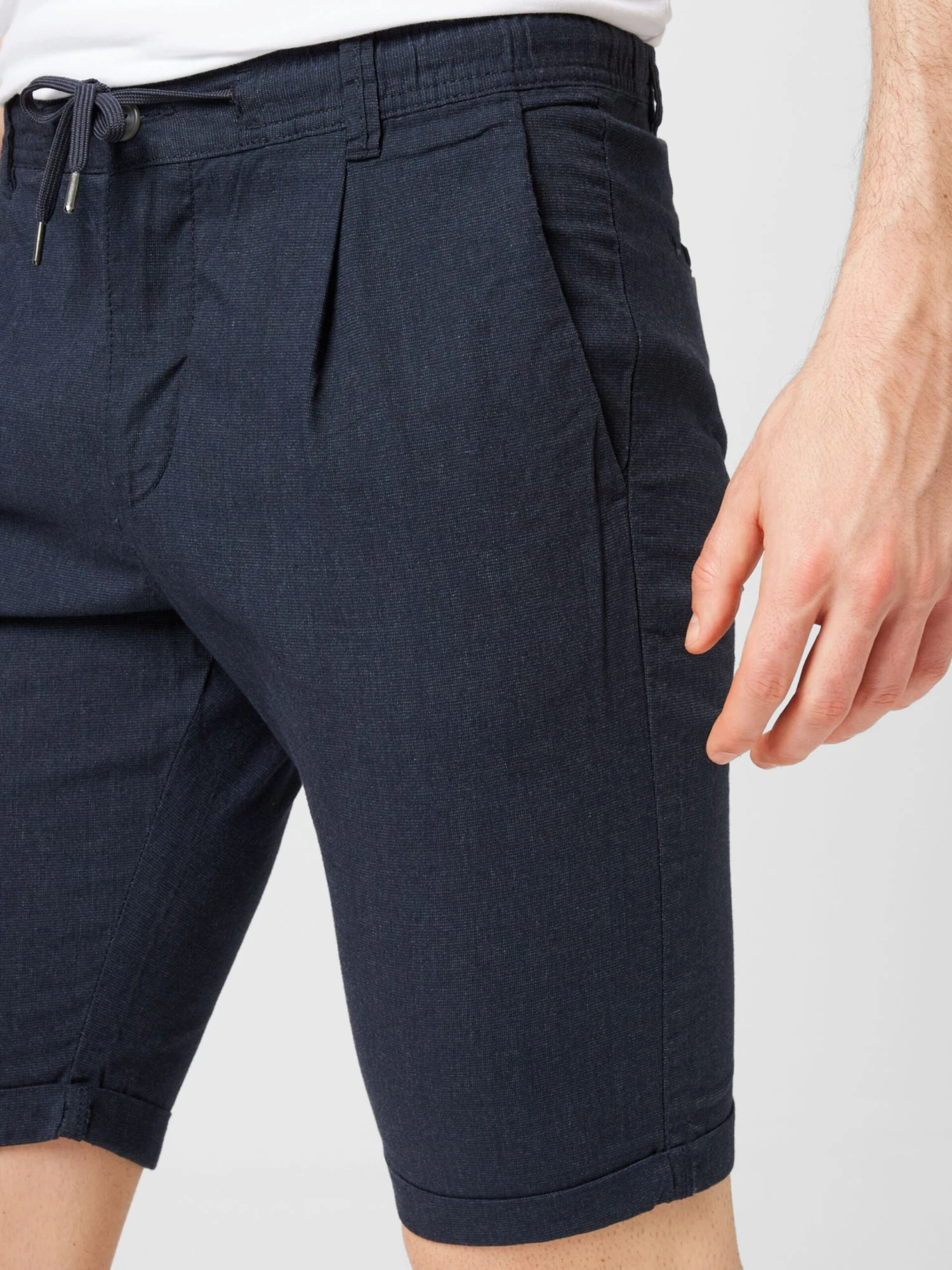 Lindbergh Chino Shorts Regular Bandplooibroek Heren Navy 4 Lindbergh Chino Shorts Regular Bandplooibroek Heren Navy - Afbeelding 2