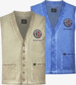 Bodywarmers Bodywarmer Veeman Heren Beige / Blauw