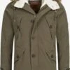 Indicode Jeans Parkas Winterparka Fann Heren Kaki