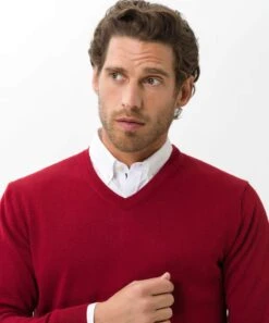 BRAX V-hals Truien Trui Vico Heren Karmijnrood 14 BRAX V-hals Truien Trui Vico Heren Karmijnrood -Herenkleding Winkel 526a73eb3b61a2494c714938974deef2