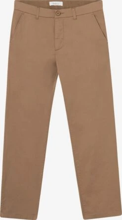 KnowledgeCotton Apparel Chinos Regular Chino BIRCH Heren Lichtbruin
