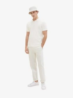 Tom Tailor Polos Shirt Heren Offwhite -Herenkleding Winkel 547f339e86f088a219af629c47b41e19