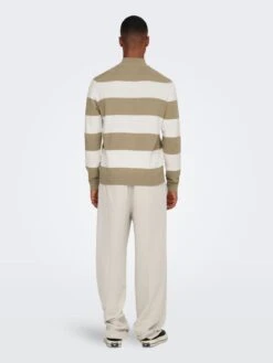 Only & Sons Coltruien Trui Rex Heren Ecru / Donkerbeige -Herenkleding Winkel 55d244715d1113718d7daa39c623b753