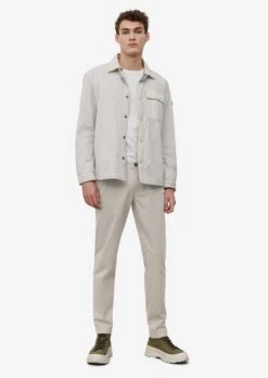 Marc O'Polo Chinos Regular Chino Stig Heren Lichtgrijs -Herenkleding Winkel 58384de7e926889a2053f538c5fd1863