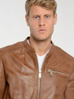 Maze Leren Jassen Tussenjas Heren Cognac 14 Maze Leren Jassen Tussenjas Heren Cognac -Herenkleding Winkel 5852b26493d564752940242b38cf889b