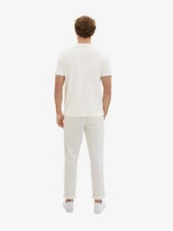 Tom Tailor Polos Shirt Heren Offwhite -Herenkleding Winkel 5c94d5dbd6dded44398b5509ffb71962