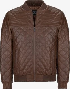 Leren Jassen Tussenjas Talon Heren Kastanjebruin