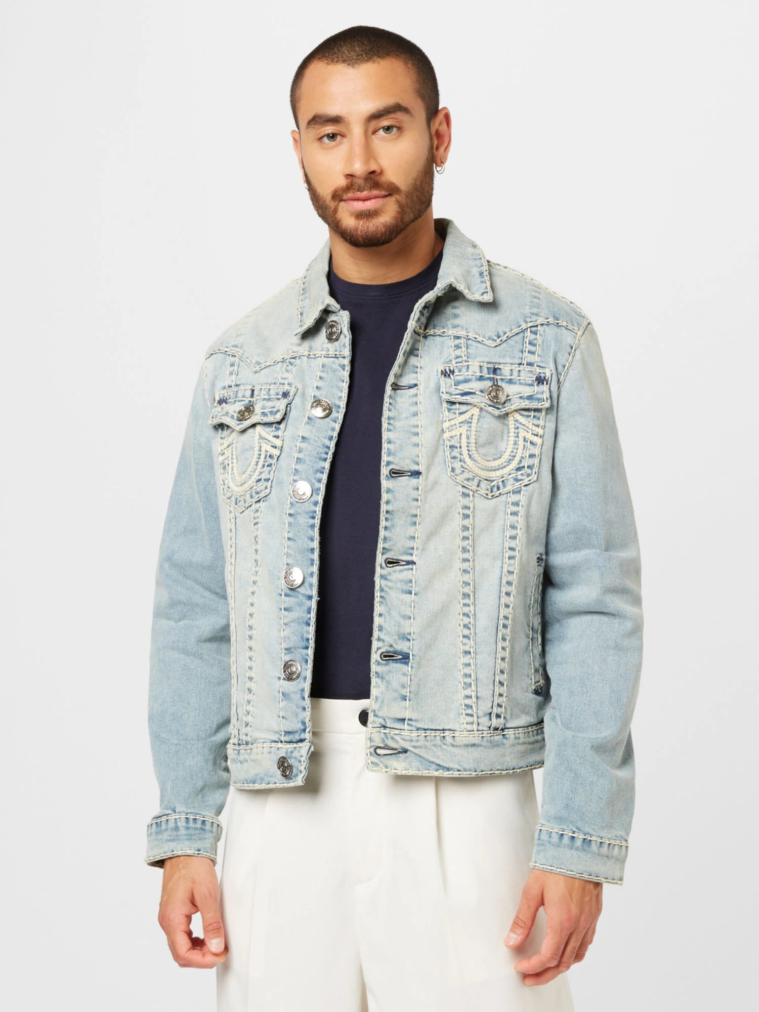 True Religion Spijkerjassen Tussenjas JIMMY Heren Lichtblauw 5 True Religion Spijkerjassen Tussenjas JIMMY Heren Lichtblauw - Afbeelding 3