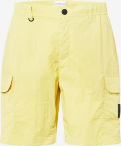 Calvin Klein Jeans Cargo Shorts Regular Cargobroek Heren Lichtgeel