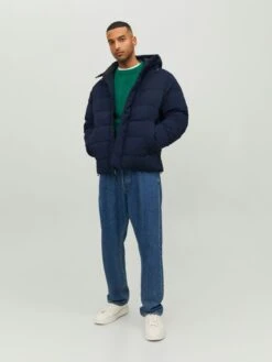 Jack & Jones Winterjassen Winterjas Heren Blauw -Herenkleding Winkel 6dc8a0b682ee579351335c56ff815084