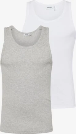 WEEKDAY Tanktops Shirt Heren Grijs / Wit