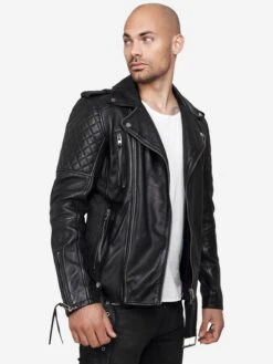 Leren Jassen Tussenjas Simba Heren Zwart -Herenkleding Winkel 70ab536e3f8cd1274f65d002324aae74