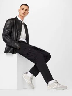 BOSS ORANGE Leren Jassen Tussenjas Jomarc Heren Zwart -Herenkleding Winkel 72fdce2a8f797e77e8f22569a65fc262