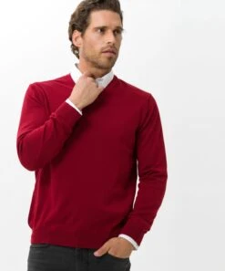 BRAX V-hals Truien Trui Vico Heren Karmijnrood 11 BRAX V-hals Truien Trui Vico Heren Karmijnrood -Herenkleding Winkel 73cc6ee737903915d139202eafcab77c