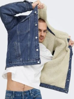 Only & Sons Spijkerjassen Tussenjas Rick Heren Blauw -Herenkleding Winkel 73f2ccc7e3ba88812e1d098e98885b21