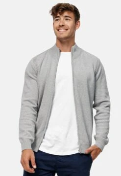 Indicode Jeans Vesten Gebreid Vest Buch Heren Lichtgrijs -Herenkleding Winkel 7448a759f3f145ee2023bc670f8c028b