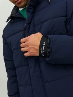 Jack & Jones Winterjassen Winterjas Heren Blauw -Herenkleding Winkel 7b10ea0890362c145a581e875c779b64