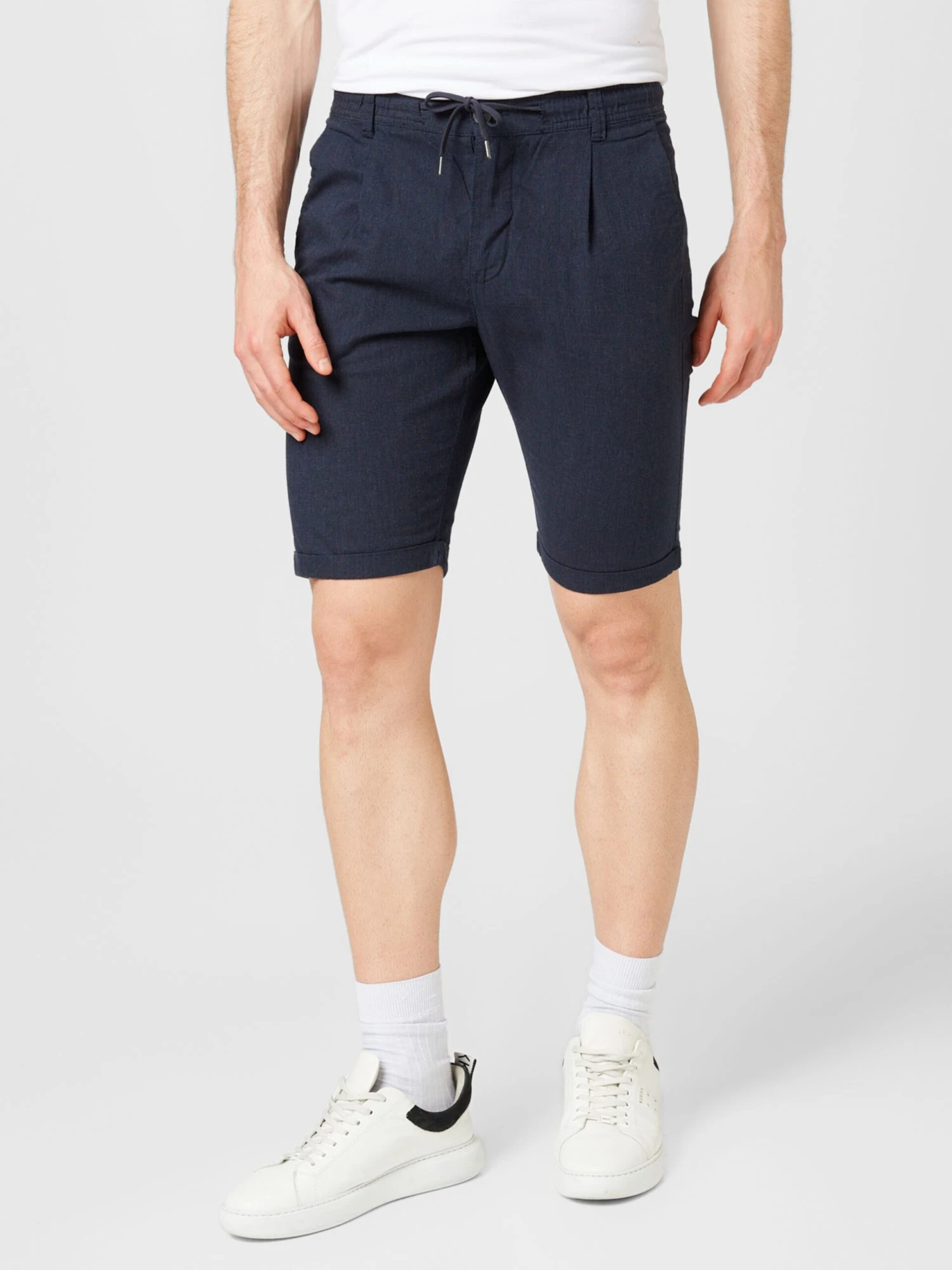 Lindbergh Chino Shorts Regular Bandplooibroek Heren Navy 5 Lindbergh Chino Shorts Regular Bandplooibroek Heren Navy - Afbeelding 3