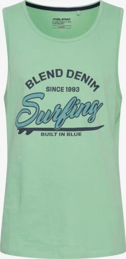 Blend Tanktops Shirt Lingo Heren Mintgroen